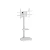 TECHLY grīdas statīvs ar ratiņu plauktu LCD/LED/Plasma TV 37collas-86collas balts