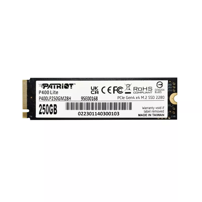 SSD disks Patriot Memory P400 Lite 250 GB M.2 PCI Express 4.0 NVMe