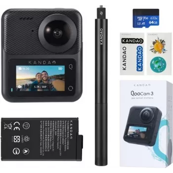 Action camera KanDao QooCam 3 Travel Combo — 360° tveršana, 4K video, 3D atbalsts