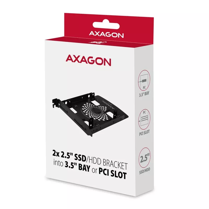 AXAGON RHD-P25 metāla rāmis 2x 2,5 uz 3,5/PCI