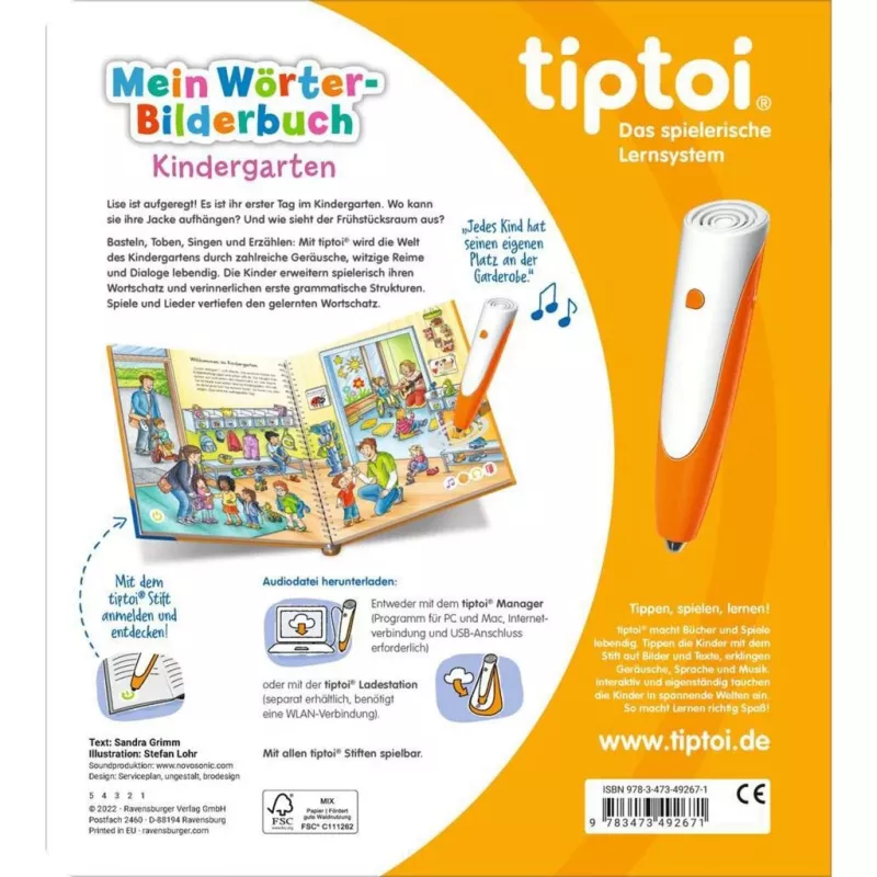 tiptoi Mans vārdu bilžu grāmata: Bērnudārzs, mācību grāmata