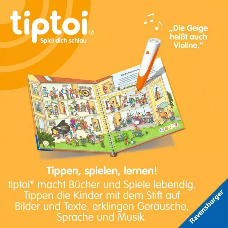 tiptoi Kāpēc? Kā? Kamdēļ? Mēs atklājam mūziku, mācību grāmata
