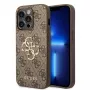 GUESS maciņš Guess GUHCP15L4GMGBR iPhone 15 Pro 6.1 brūns | brūns cietais maciņš 4G Big Metal Logo