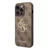 GUESS maciņš Guess GUHCP15L4GMGBR iPhone 15 Pro 6.1 brūns | brūns cietais maciņš 4G Big Metal Logo