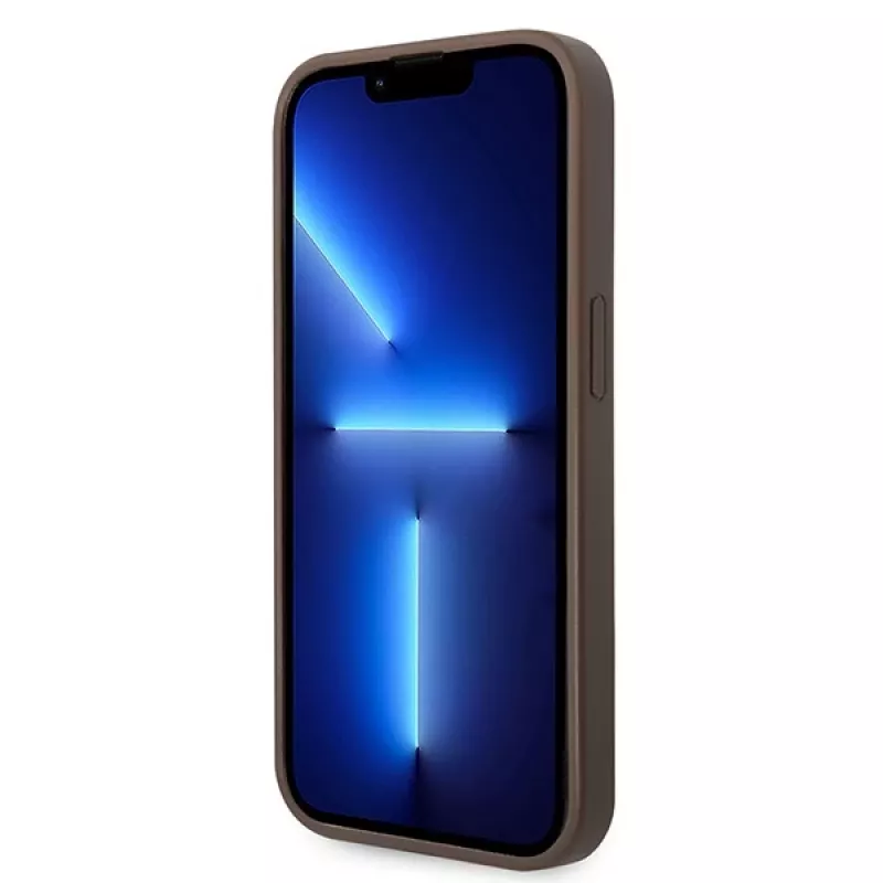 GUESS maciņš Guess GUHCP15L4GMGBR iPhone 15 Pro 6.1 brūns | brūns cietais maciņš 4G Big Metal Logo