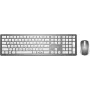 Bezvadu tastatūras un optiskās peles komplekts MediaRange MROS135 QWERTZ Sudraba krāsā — bezvadu komplekts, QWERTZ izkārtojums, sudraba krāsa