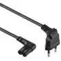 Strāvas kabelis Gembird PC-184L 1 m H05VV-F CEE7/16 uz C7, 2,5 A, melns