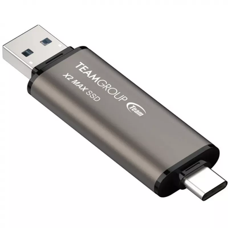 USB zibatmiņa Team Group X2 MAX 2TB U3.2 melna — 1000/900 MB/s