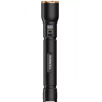 Kabatas lukturītis Duracell DF4000R melns — rokas uzlādējams lukturis, kompakts dizains