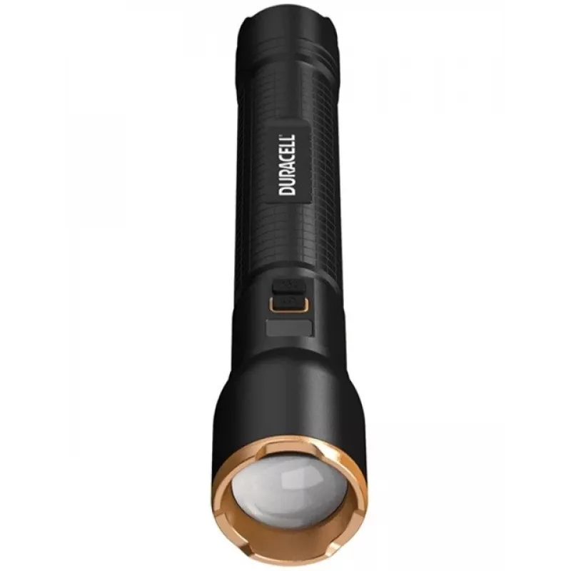 Kabatas lukturītis Duracell DF4000R melns — rokas uzlādējams lukturis, kompakts dizains