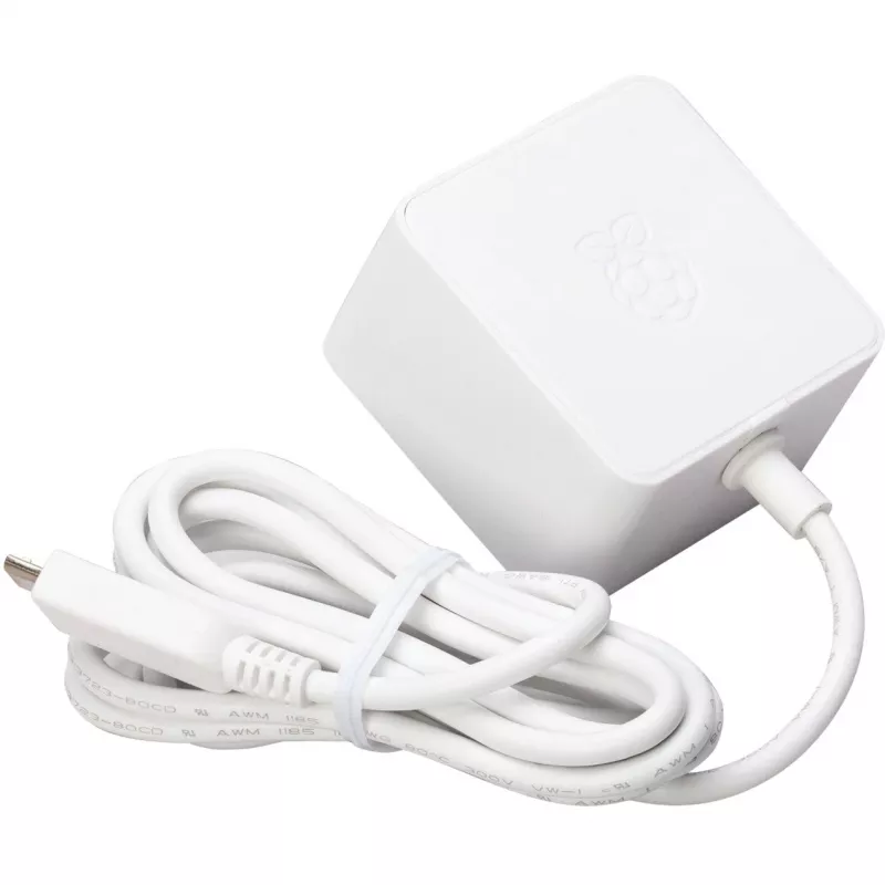 Oficiālais Raspberry barošanas bloks PI 3, balts barošanas bloks