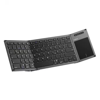 Inateck KB06101_STEEL GRAY tastatūra mājām RF bezvadu + Bluetooth QWERTZ angļu melna