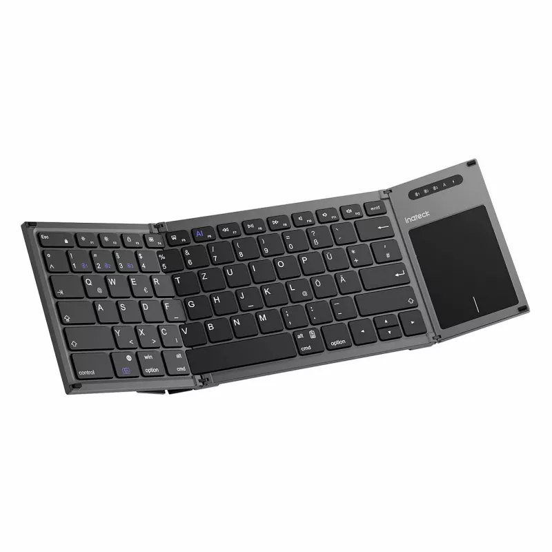 Inateck KB06101_STEEL GRAY tastatūra mājām RF bezvadu + Bluetooth QWERTZ angļu melna