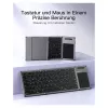 Inateck KB06101_STEEL GRAY tastatūra mājām RF bezvadu + Bluetooth QWERTZ angļu melna