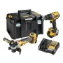 DeWalt DCK2026P2T-QW kombinācijas komplekts DCD805 + DCG405, 18 V XR 2×5,0 Ah melns, dzeltens