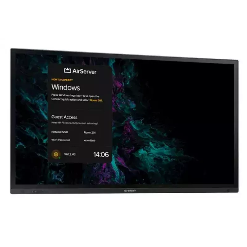 Interaktīvais plakanais panelis Sharp PN-LA862 86 collas 4K Ultra HD skārienjūtīgs Melns