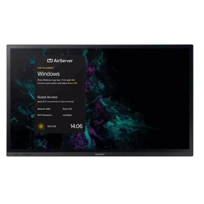 Interaktīvais plakanais panelis Sharp PN-LA862 86 collas 4K Ultra HD skārienjūtīgs Melns