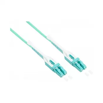 komutācijas kabelis LWL Duplex OM3 (Multimode, 50/125) LC/LC, UNIBOOT, LSZH, reversible polarity, Entriegelungslasche, 2m, Good Connections® (LW-U802LC3)
