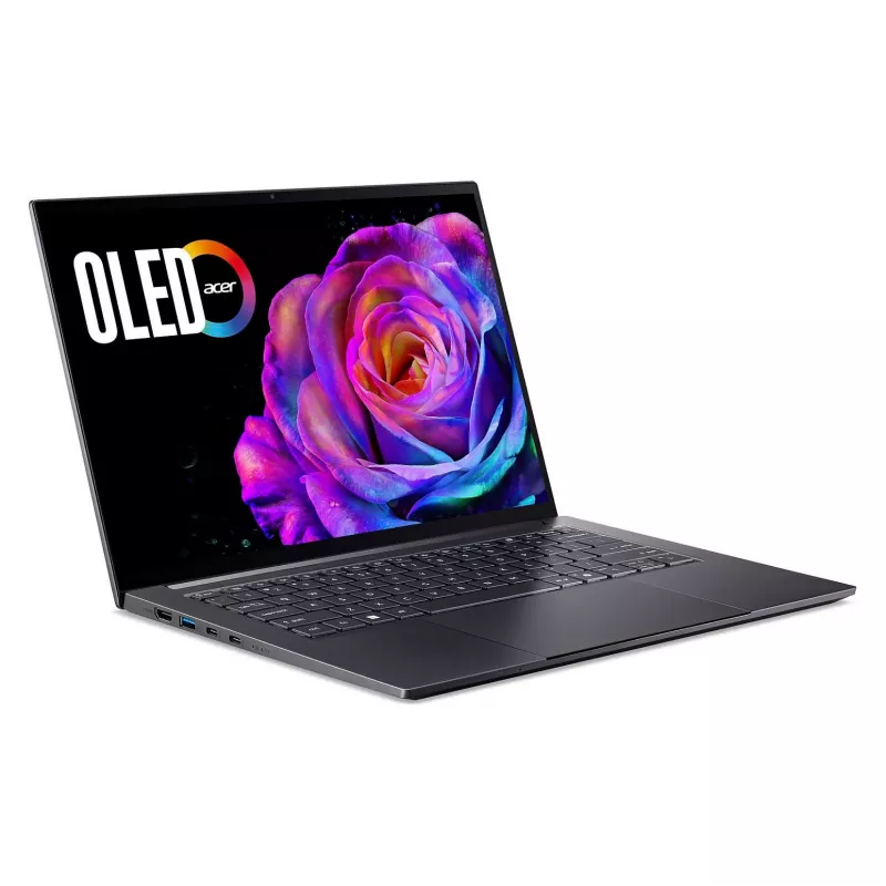 Klēpjdators Acer Swift X 14 OLED SFX14-73G-975F NX.J81EG.004 — 14,5 collas 2880×1800, Intel Core Ultra 9 285H, 2TB SSD, GeForce RTX 5070, HDMI/USB-C, Windows 11 Home