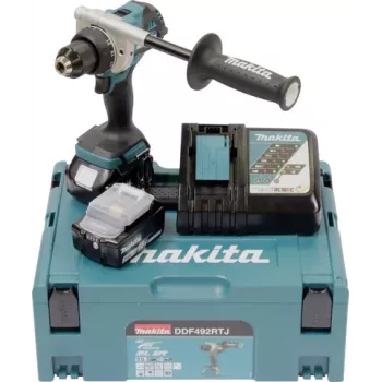 Bezvada skrūvgriezis Makita DDF492RTJ 18V ar divām baterijām