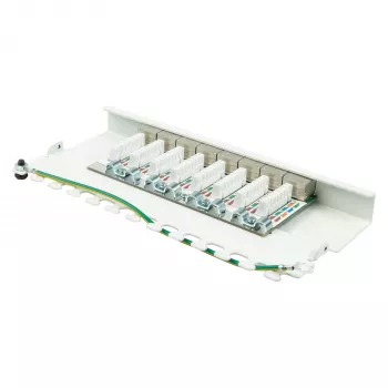 Patch Panel Alcasa GC-N0119 0.5U 10 Gigabit Ethernet RJ-45 Cat6a