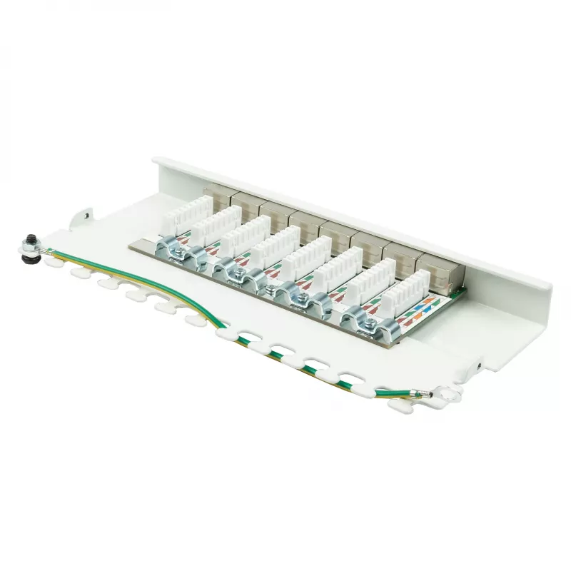 Patch Panel Alcasa GC-N0119 0.5U 10 Gigabit Ethernet RJ-45 Cat6a