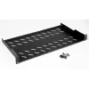 Plaukta plaukts EQUIP Fixed Shelf 19 collas, 1U, 400 mm dziļums, melns, 485 mm platums