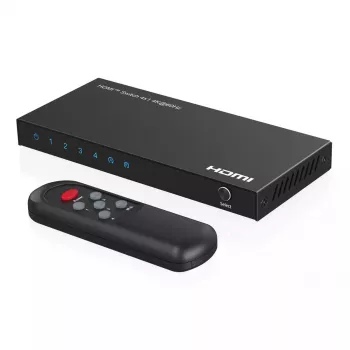 Video pārslēdzējs MicroConnect MC-HDMISWITCH0401-4K 4K 60Hz metāla melns