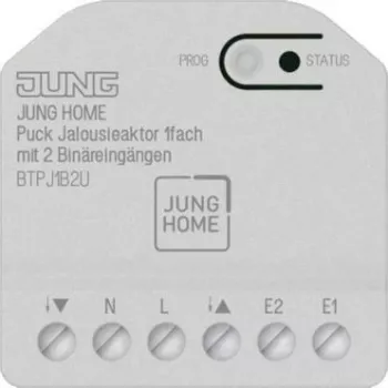 Žalūziju izpildmehānisms (1‑kanālu) Jung HOME Puck BTPJ1B2U ar 2 binārajām ieejām