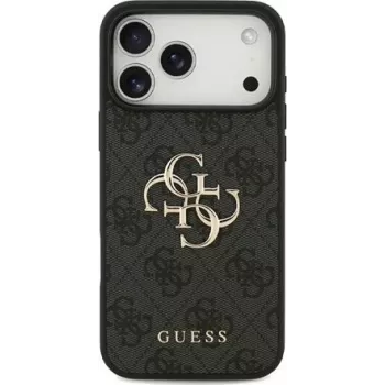 GUESS Hard Cover 4G Big Metal Logo pelēka, f?r Apple iPhone 17 Pro Max, GUHCP17X4GMGGR