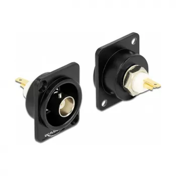 BNC ligzdas vada savienotājs DELOCK 86788, melns, 26×31,4×31 mm