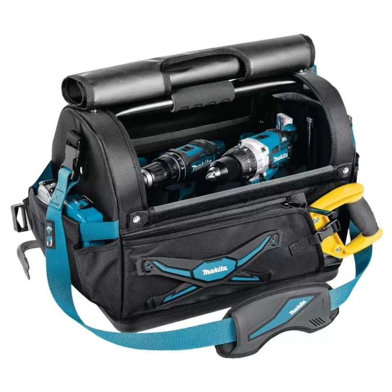 Makita instrumentu kaste E-05446 Melna, Zila Plastmasa, Poliesters, Tērauds