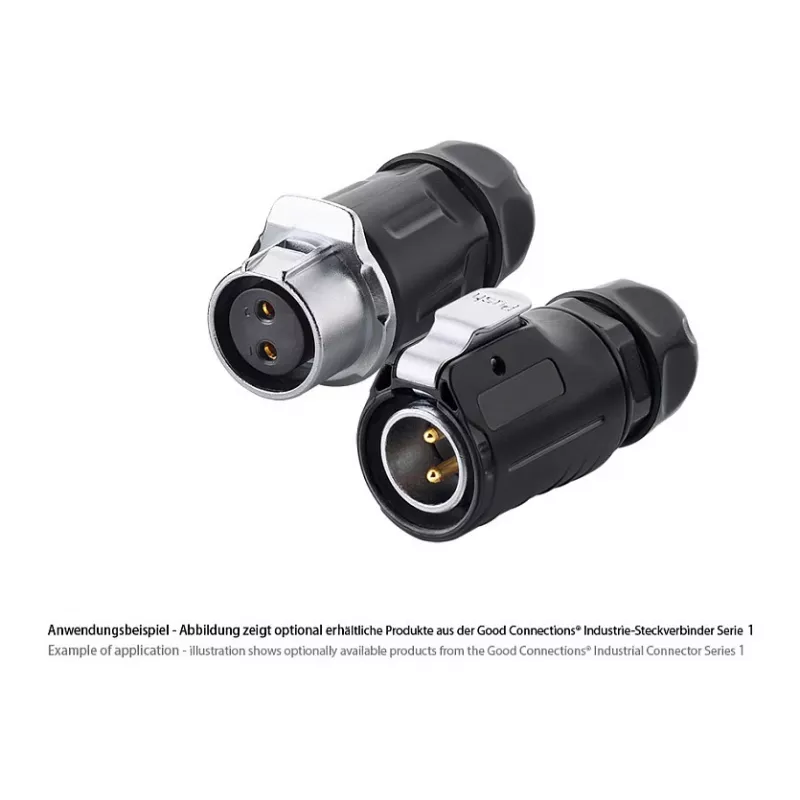 Vada savienotājs S1 Power 2-pin melns Alcasa IC01-20P201