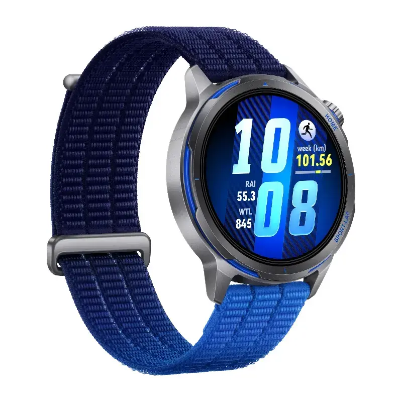 Viedpulkstenis HUAWEI WATCH GT Runner 2 — 1,32 collas (3,35 cm) AMOLED 466×466, GPS, titāns, fluorelastomēra siksniņa, ūdensizturīgs līdz 40 m