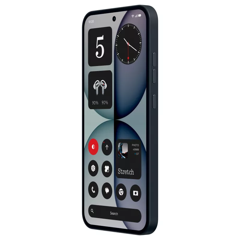 Smartphone Nothing 4a — 6,78 collu (17,2 cm) displejs, Snapdragon 7s Gen 4, 12 GB RAM, 256 GB, 5G, 5080 mAh, Dual SIM, melns