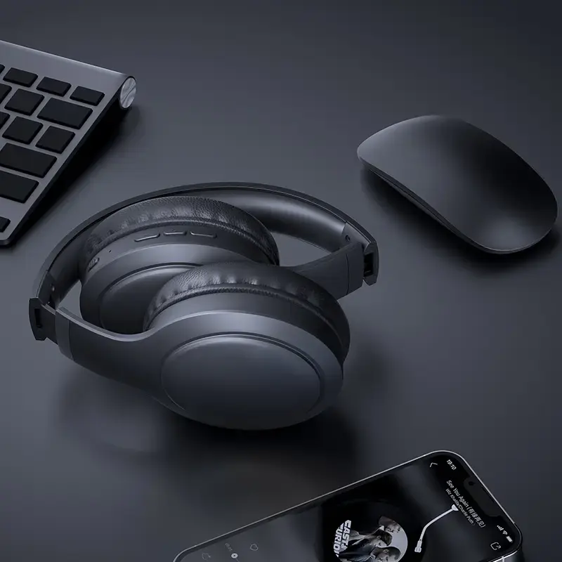 Austiņas HAVIT HVBT-H630BT bezvadu Bluetooth galvas saites austiņas, 20–20000 Hz, apļveida, USB-C, melnas