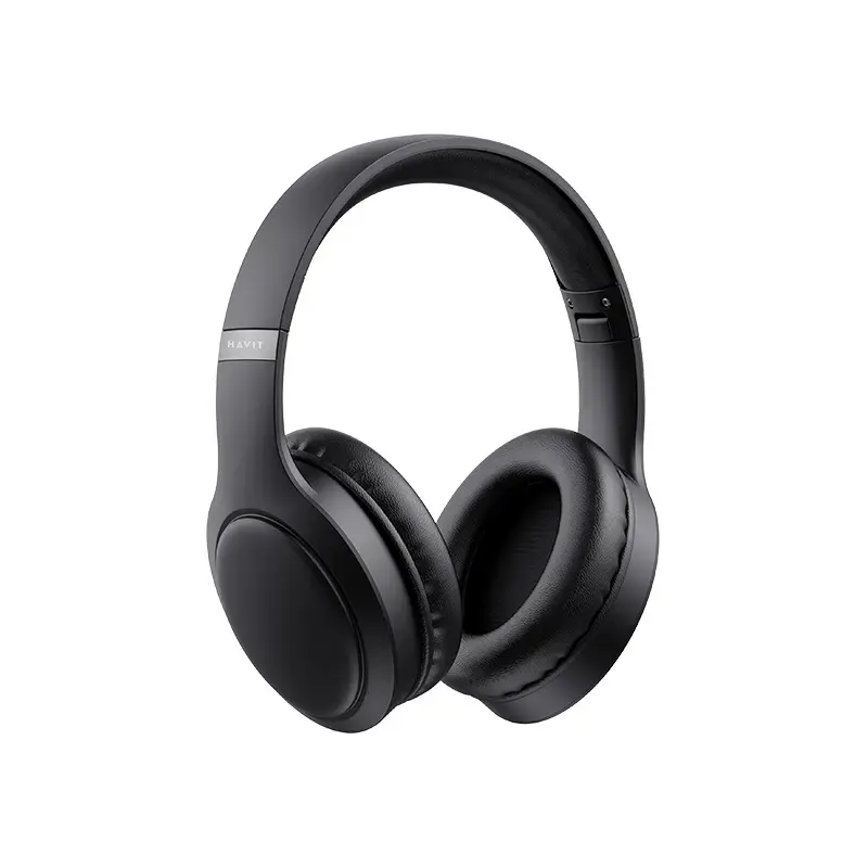 Austiņas HAVIT HVBT-H630BT bezvadu Bluetooth galvas saites austiņas, 20–20000 Hz, apļveida, USB-C, melnas