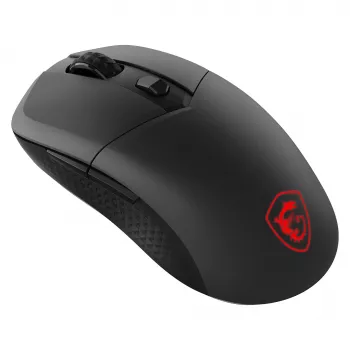 MSI VERSA 300 WIRELESS 8K spēļu pele, piemērota abām rokām, optiskā, 2600 DPI, 6 pogas, melna