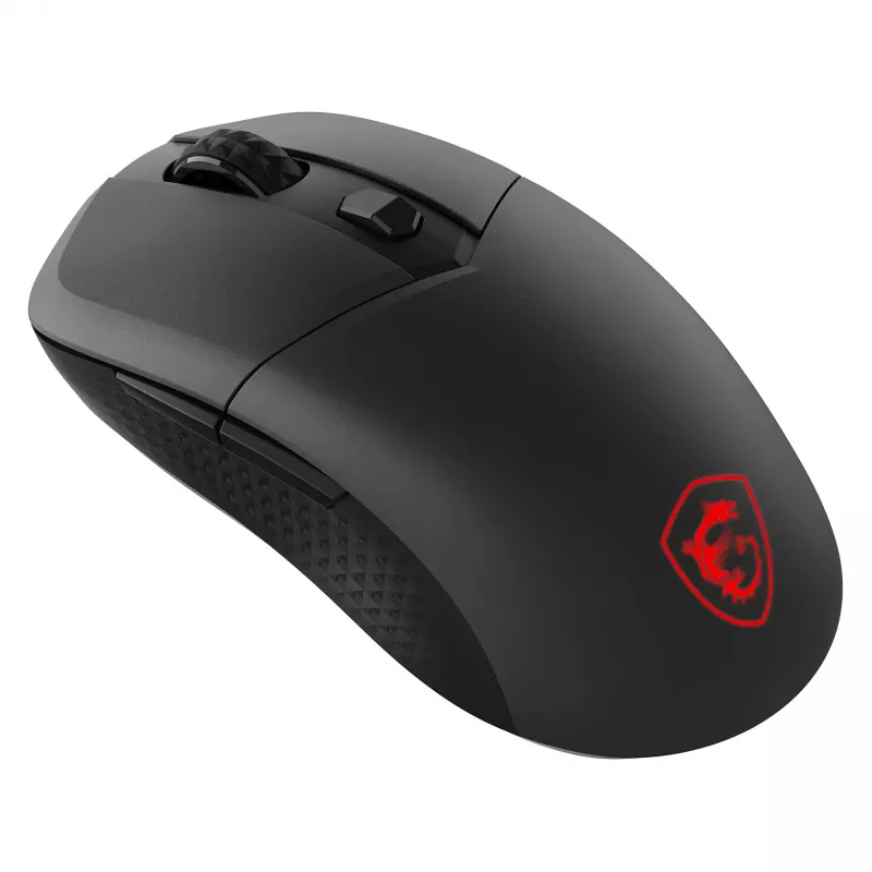 MSI VERSA 300 WIRELESS 8K spēļu pele, piemērota abām rokām, optiskā, 2600 DPI, 6 pogas, melna