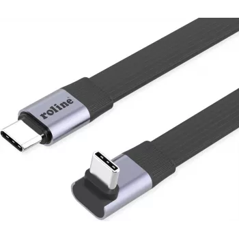 ROLINE USB4-2.0 kabelis 80 Gbit/s plakans ST/ST taisns-270° leņķis - Kabelis - Digitālais/Dati