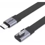 ROLINE USB4-2.0 kabelis 80 Gbit/s plakans ST/ST taisns-90° lenķa - Kabelis - Digitālais/Datu