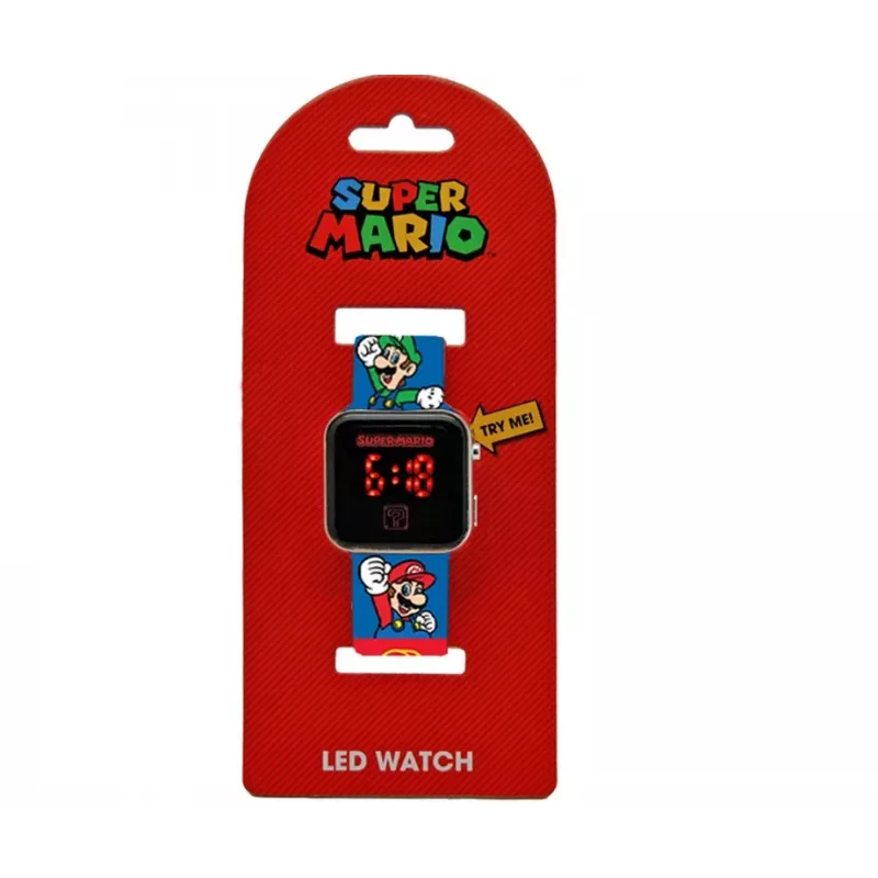 Bērnu Euroswan digitālais LED pulkstenis Super Mario GSM4236 ar kalendāru