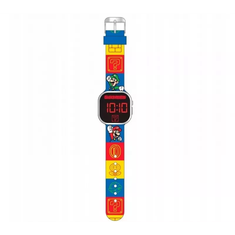 Bērnu Euroswan digitālais LED pulkstenis Super Mario GSM4236 ar kalendāru
