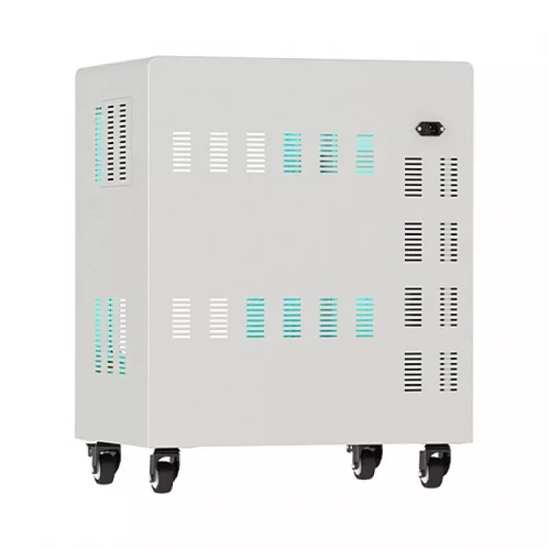 GoodConnections ANTARES PRO T20C planšetdatoru uzlādes ratiņi līdz 11 USB-C 30W pieslēgvietām PD3.0 UVC dezinfekcija pelēkā krāsā