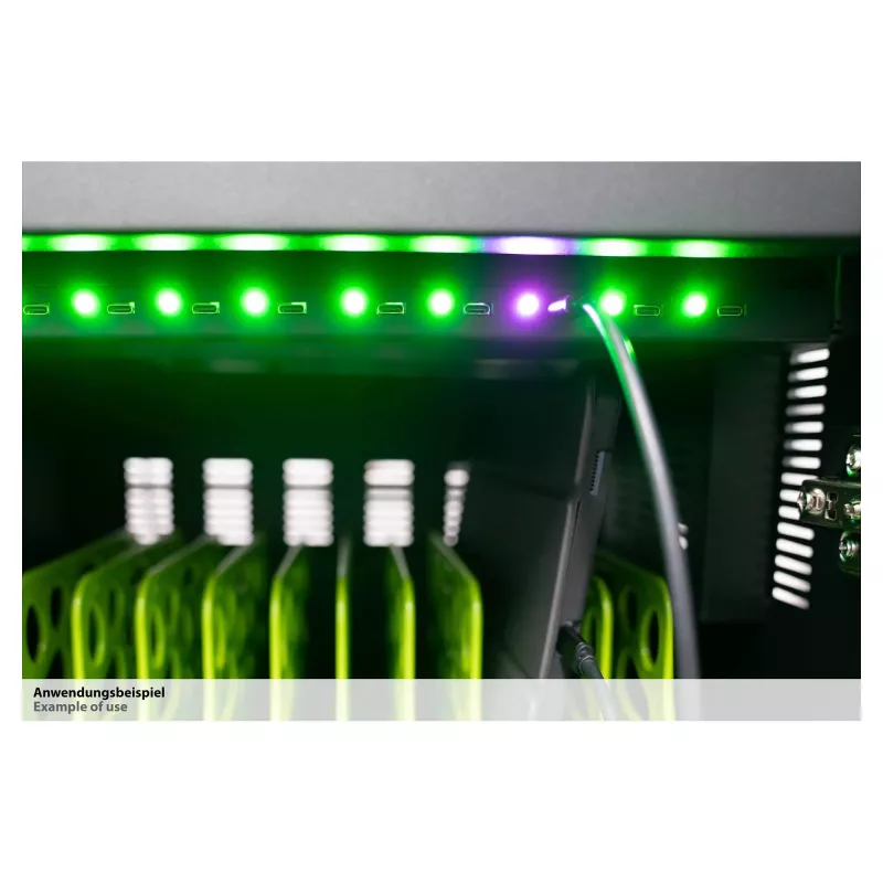 GoodConnections ANTARES PRO T20C planšetdatoru uzlādes ratiņi līdz 11 USB-C 30W pieslēgvietām PD3.0 UVC dezinfekcija pelēkā krāsā