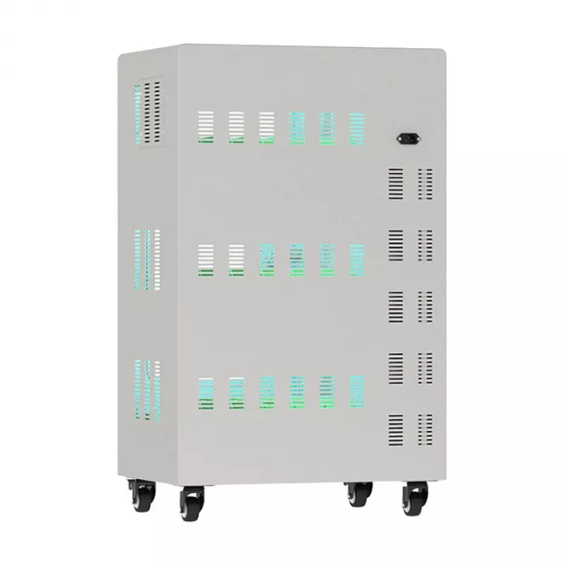 GoodConnections ANTARES PRO T30C planšetdatoru uzlādes rati 11 USB-C 30W pieslēgvietām PD3.0 UVC-dezinfekcija pelēki
