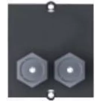 Bachmann Custom module - Modulares Faceplate-Snap-In - F-Plug X 2 - Melns (917.117)