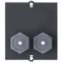 Bachmann Custom module - Modulares Faceplate-Snap-In - F-Plug X 2 - Melns (917.117)