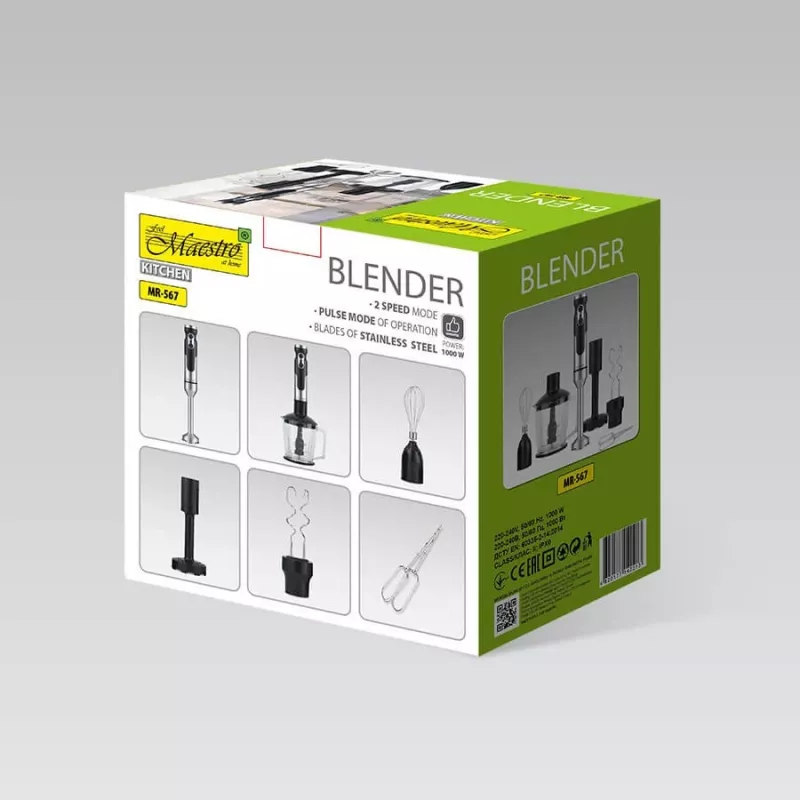 Iegremdējamais blenderis Maestro MR-567 Melns Stainless steel