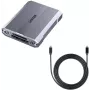 Unitek R1022C01 CFexpress Type B, SD un microSD karšu lasītājs ar USB-A centrmezglu